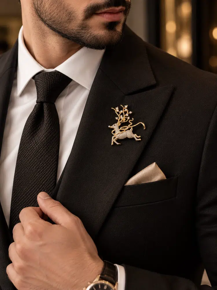 Designer Reindeer Brooch