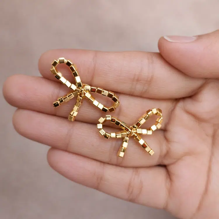 Bow Style Statement Earrings