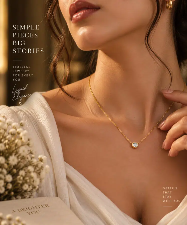 Classic stone Pendant Chain
